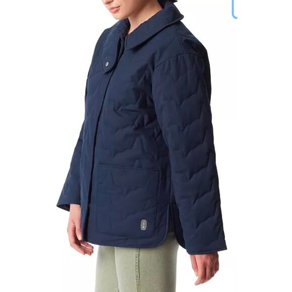 BASS OUTDOOR Women's Quilted Long-Sleeve Jacket NAVY NWT SIZE M - Picture 3 of 10